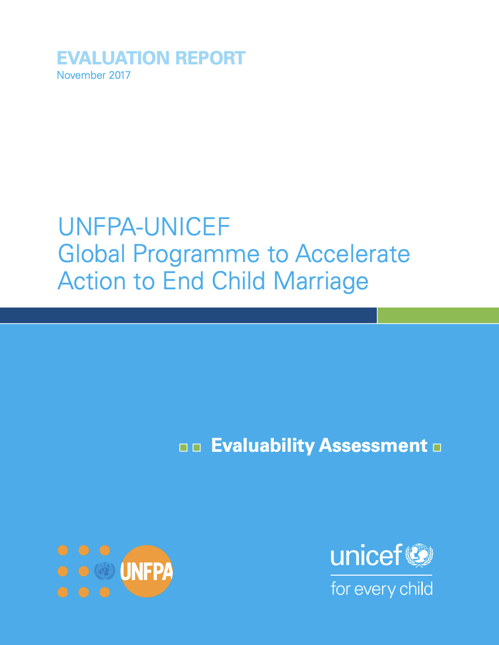 global program to end child marriage evaluability assessment 2017