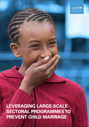 Leveraging large scale sectoral programmes to prevent child marriage